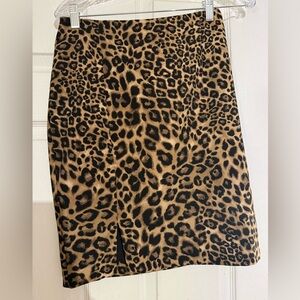 White House Black Market- Leopard Print Women's Skirt